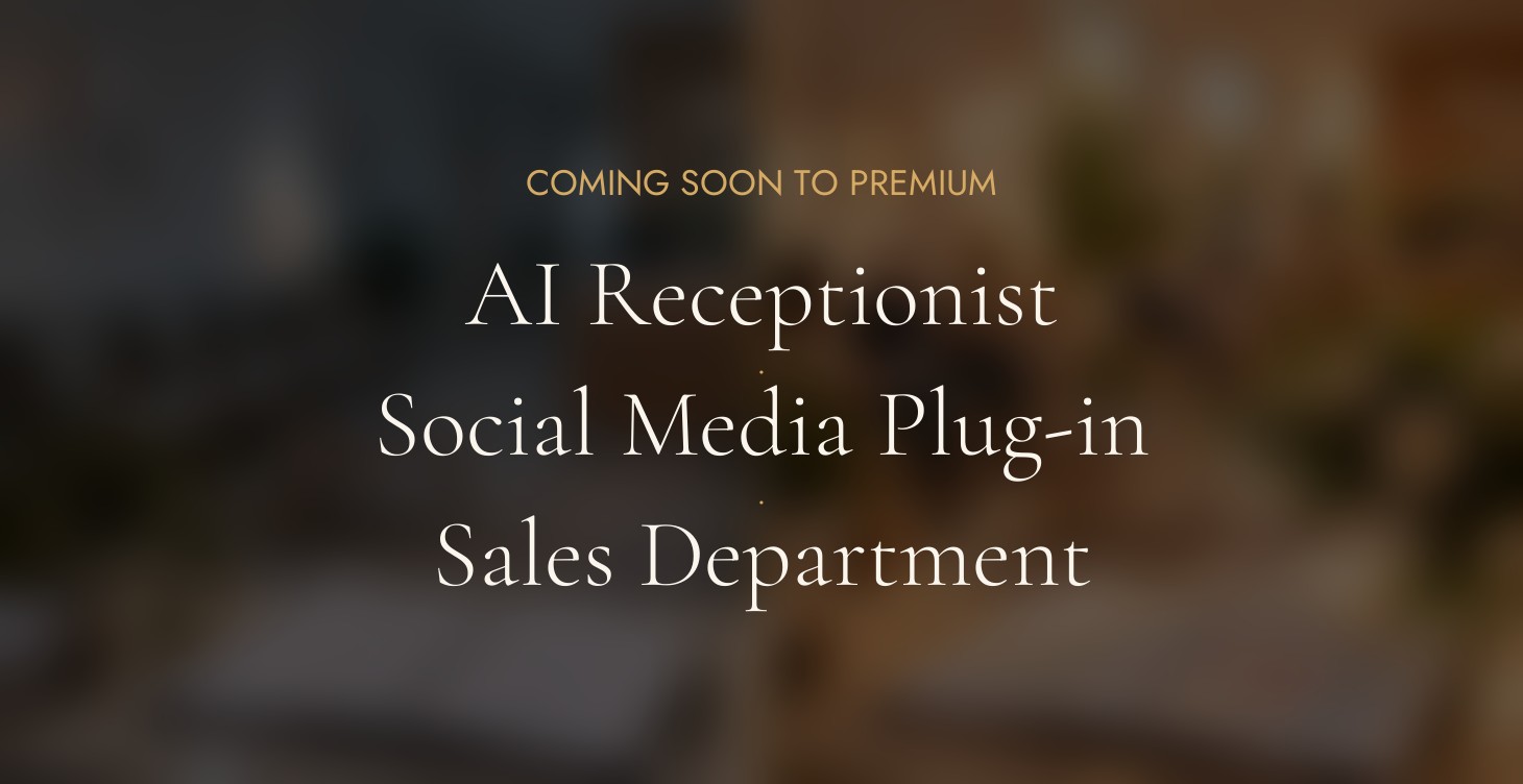 Receptionist, Social Media Plug-in and Sales Department, coming soon