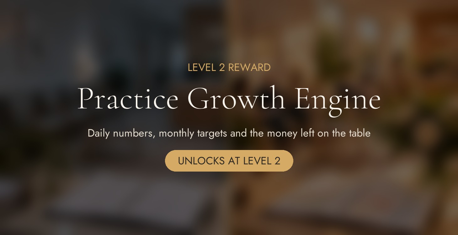 Practice Growth Engine, unlocks at level 2